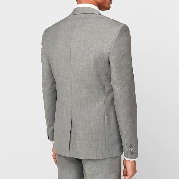 Express Extra Slim Fit Performance Blazer in Light Grey Size 38R - Picture 2 of 8